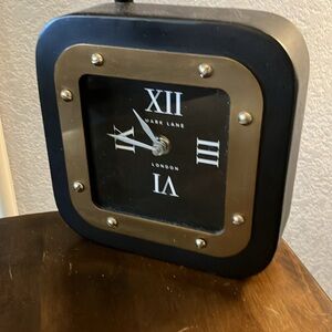 Modern Black and Gold Industrial Wall Clock